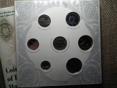 Berán Lajos forint forgalmi sor 2007 BU , Benne a tervezet ezüst 1 - 5 pengő 1938 Berán Lajos forint forgalmi sor 2007 BU , Benne a tervezet ezüst 1 - 5 pengő 1938