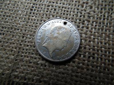 V. Ferdinánd ezüst 20 krajcár 1845 M , ritkább V. Ferdinánd ezüst 20 krajcár 1845 M , ritkább