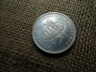 Szent István , ezüst 5 pengő 1938 Szent István , ezüst 5 pengő 1938