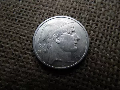 Belgium , ezüst 50 frank 1951 , francs , francia szöveg 