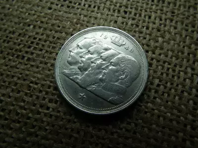 Belgium , ezüst 100 frank 1948  , francs 