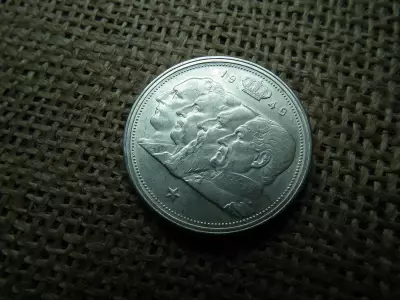 Belgium , ezüst 100 frank 1949 , francs