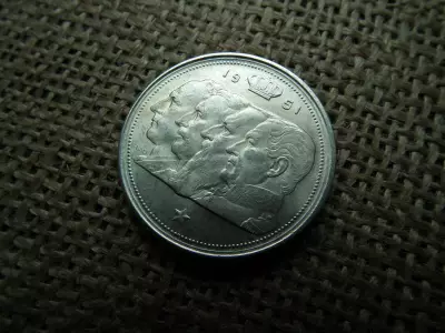 Belgium , ezüst 100 frank 1951  , francs 