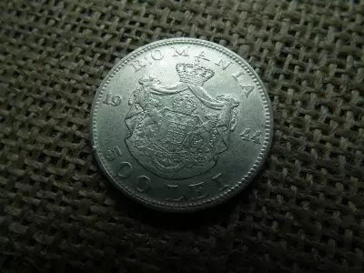 Románia , ezüst 500 lei 1944