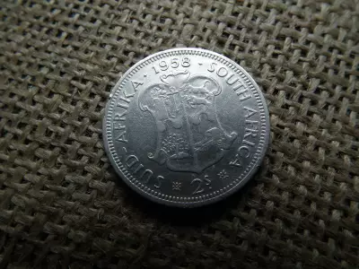 Dél Afrika 2 shilling 1958 , ezüst 