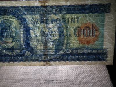 100 forint 1946 , ritka , restaurált , eredeti darab 100 forint 1946 , ritka , restaurált , eredeti darab