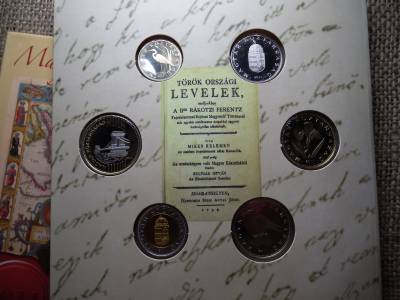 Magyarország pénzérméi , 2011 Forgalmi sor , Mikes Kelemen ezüstözött emlékérmével ,PP , 