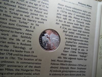 Magyarország pénzérméi , 2011 Forgalmi sor , Mikes Kelemen ezüstözött emlékérmével ,PP , 