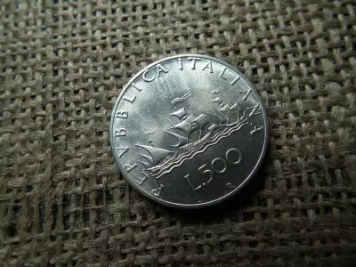 Olaszország , ezüst 500 lire 1966 , líra