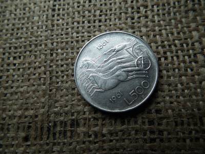 Olaszország , ezüst 500 lire 1961 , líra Olaszország , ezüst 500 lire 1961 , líra
