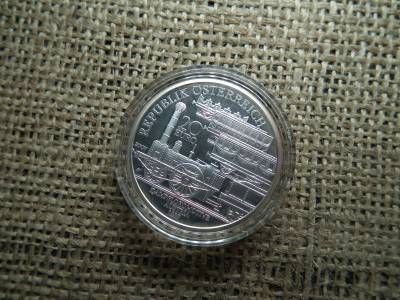 Ausztria , ezüst 20 euró 2007 , euro , Ferdinánd császár Északi Vasút Ausztria , ezüst 20 euró 2007 , euro , Ferdinánd császár Északi Vasút