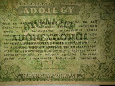 Ötvenezer adópengő 1946 , vízjel nélküli 