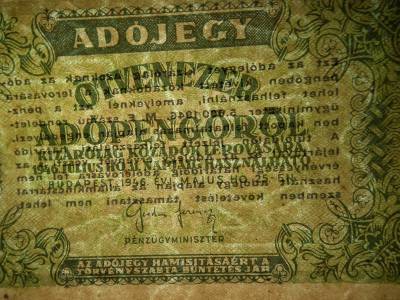 Ötvenezer adópengő 1946 , vízjeles ! 