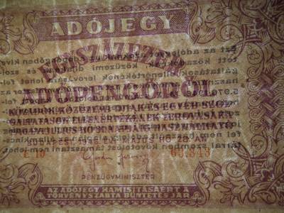 Százezer adópengő 1946 , vízjeles , sorszámos  ! 