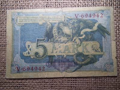 5 márka 1904 , Mark Reichskassenschein