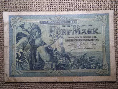 5 márka 1904 , Mark Reichskassenschein