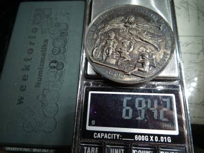 1890 Az érdem jeléül /  Alföldi és Délmagyarországi Általános Kiállítás Aradon , extra , ritka ezüst érem , eredeti doboz ! 