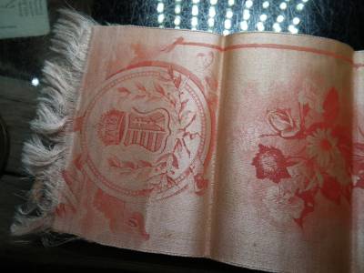 Ezredéves kiállítás magyar selyem 1896 , könyvjelző Ezredéves kiállítás magyar selyem 1896 , könyvjelző