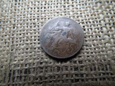 Franciaország 5 centimes 1905 , ritkább