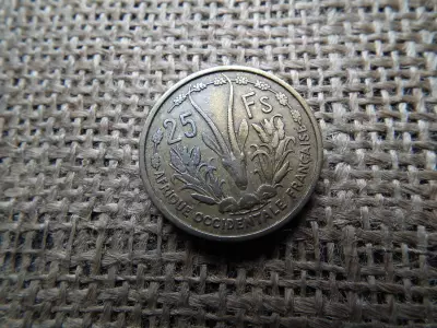 Francia Nyugat-Afrika 25 francs 1956 , frank