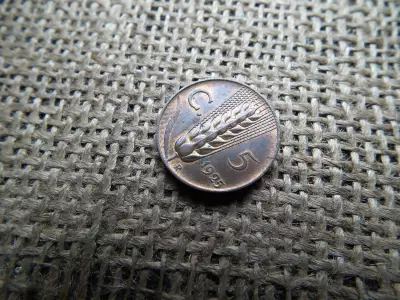 Olaszország 5 centesimi 1925 , Victor Emmanuel III