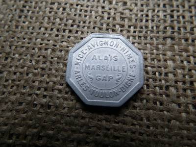 Franciaország , 	Provence-Alpes-Côte d'Azur régió , 25 centimes 1921 , cent 