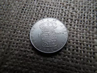 Svédország , ezüst 1 korona 1962