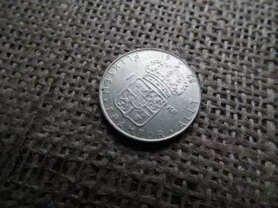 Svédország , ezüst 1 korona 1966