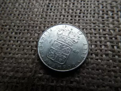 Svédország , ezüst 1 korona 1967