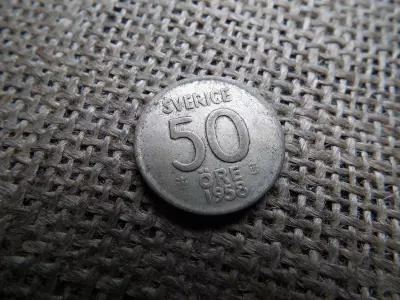 Svédország , ezüst 50 öre 1958
