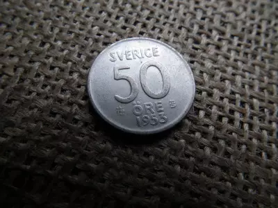 Svédország , ezüst 50 öre 1953