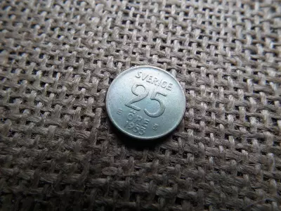 Svédország , ezüst 25 öre 1953