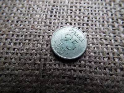 Svédország , ezüst 25 öre 1952