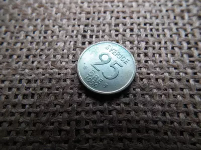 Svédország , ezüst 25 öre 1959