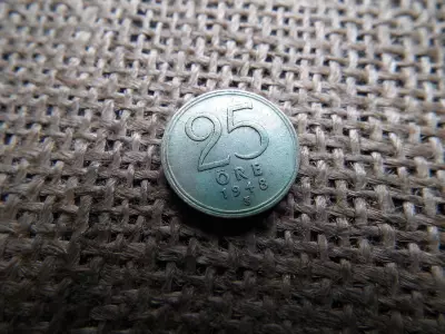 Svédország , ezüst 25 öre 1948