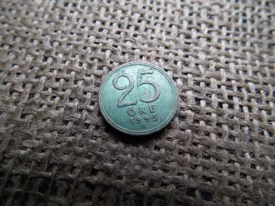 Svédország , ezüst 25 öre 1945