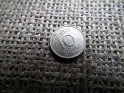 Svédország , ezüst 10 öre 1959