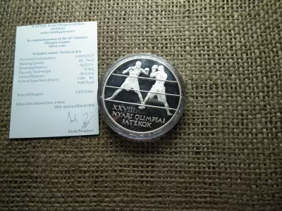 ATHÉNI OLIMPIA 5000 FORINT 2004 EZÜST PP