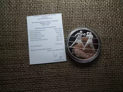 ATHÉNI OLIMPIA 5000 FORINT 2004 EZÜST PP
