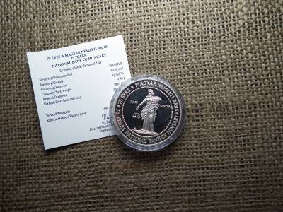 75 forint 1999 - 75 éves az MNB ezüst PP 