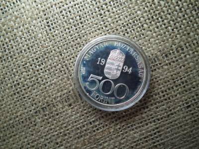 ECU II. - HALÁSZBÁSTYA 500 FORINT 1994 , EZÜST PP 