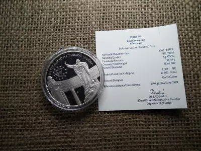 SZENT GELLÉRT 3000 FORINT 1999 EZÜST PP