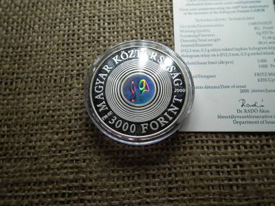 Magyarország , 3000 forint 2000 PP - Gábor Dénes 
