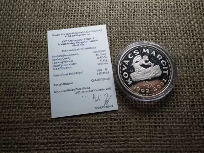 KOVÁCS MARGIT 3000 FORINT 2002 PP ,ezüst