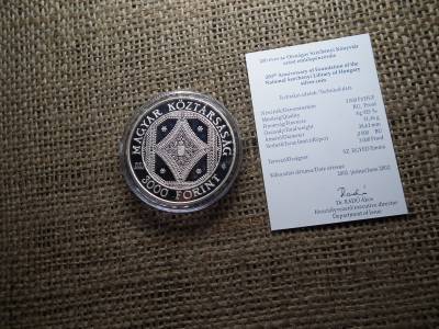 ORSZÁGOS SZÉCHENYI KÖNYVTÁR 3000 FORINT 2002 EZÜST PP