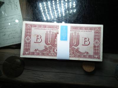40 db , nagyon szép Százezer B.-pengő 1946 , ritkább !  100000 , extrák 