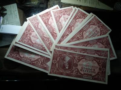 40 db , nagyon szép Százezer B.-pengő 1946 , ritkább !  100000 , extrák 
