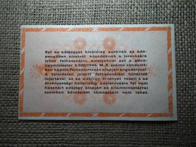 Százmillió adópengő 1946 , ef , gyönyörű , hajtatlan 