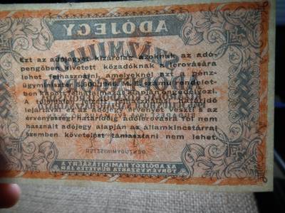 Százmillió adópengő 1946 , ef , gyönyörű , hajtatlan 
