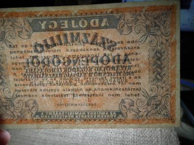 Százmillió adópengő 1946 , ef , gyönyörű , hajtatlan 